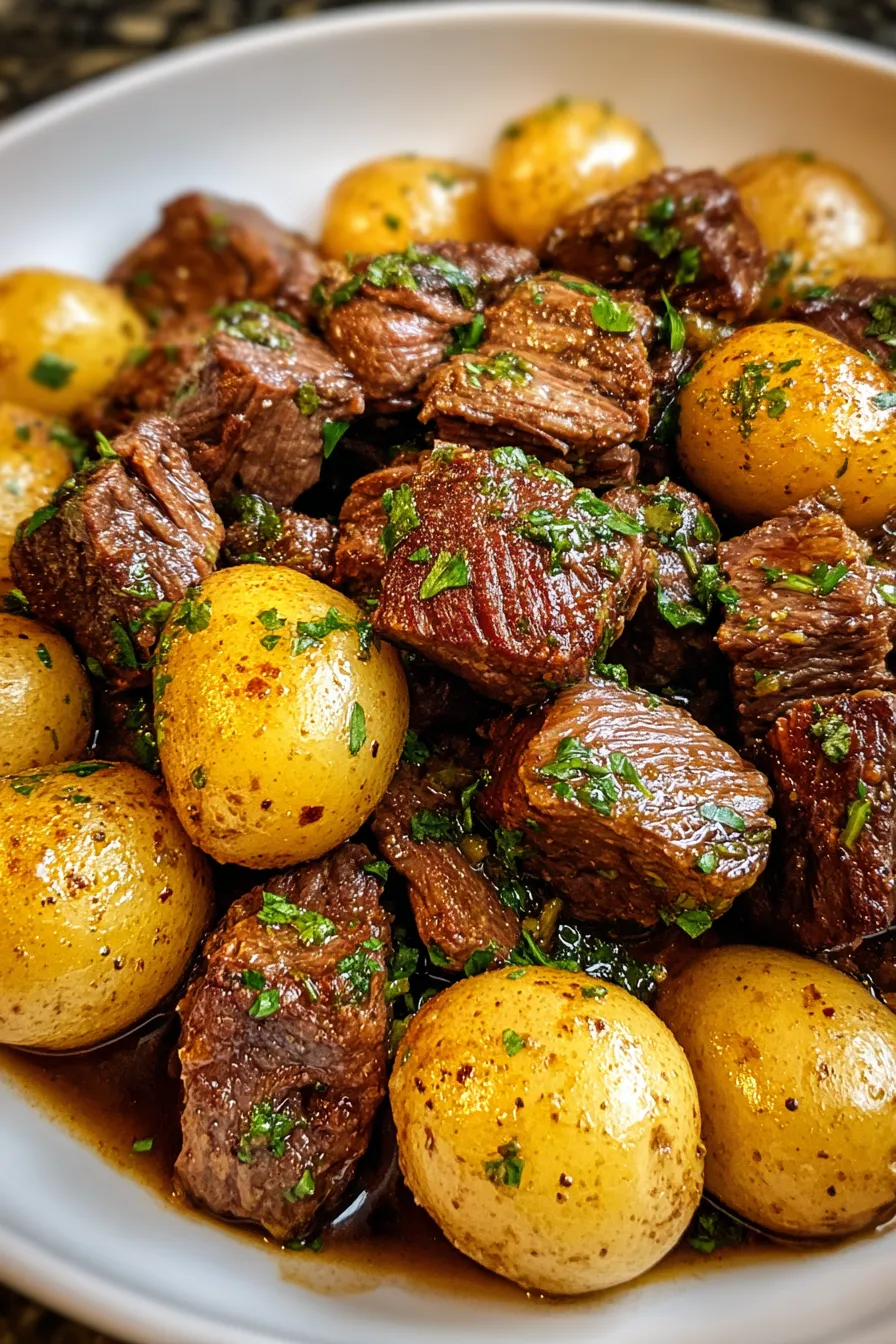 Crockpot Garlic Butter Beef Bites with Potatoes – Daniel Recipes