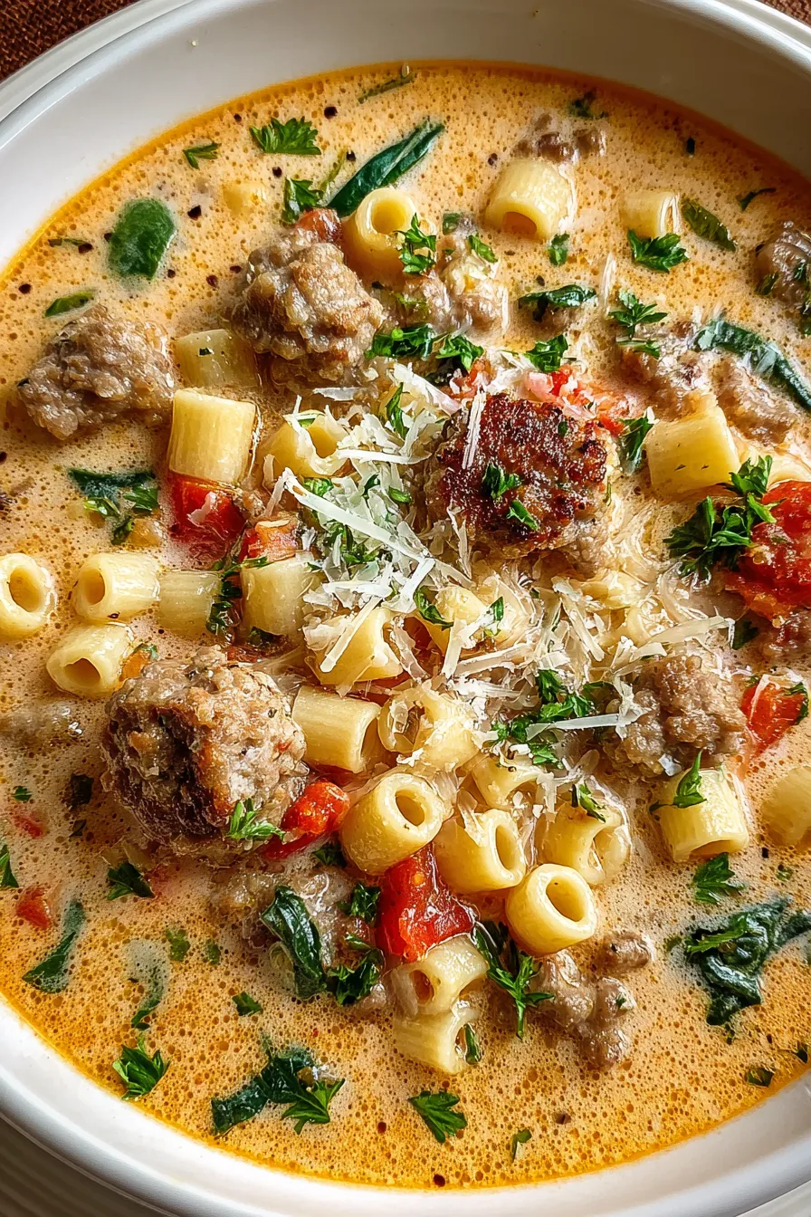 Creamy Parmesan Italian Sausage Ditalini Soup – Daniel Recipes